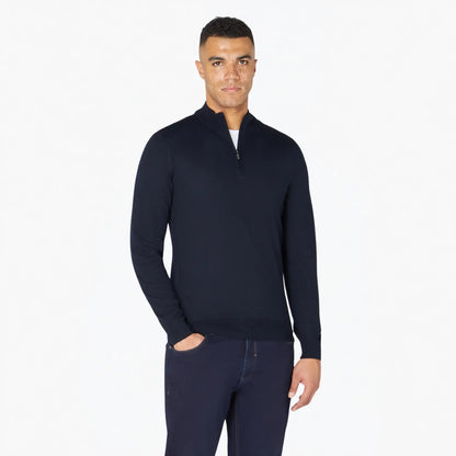 Buy Remus Uomo Navy Half Zip Jumper | Zip-Up Jumperss at Woven Durham