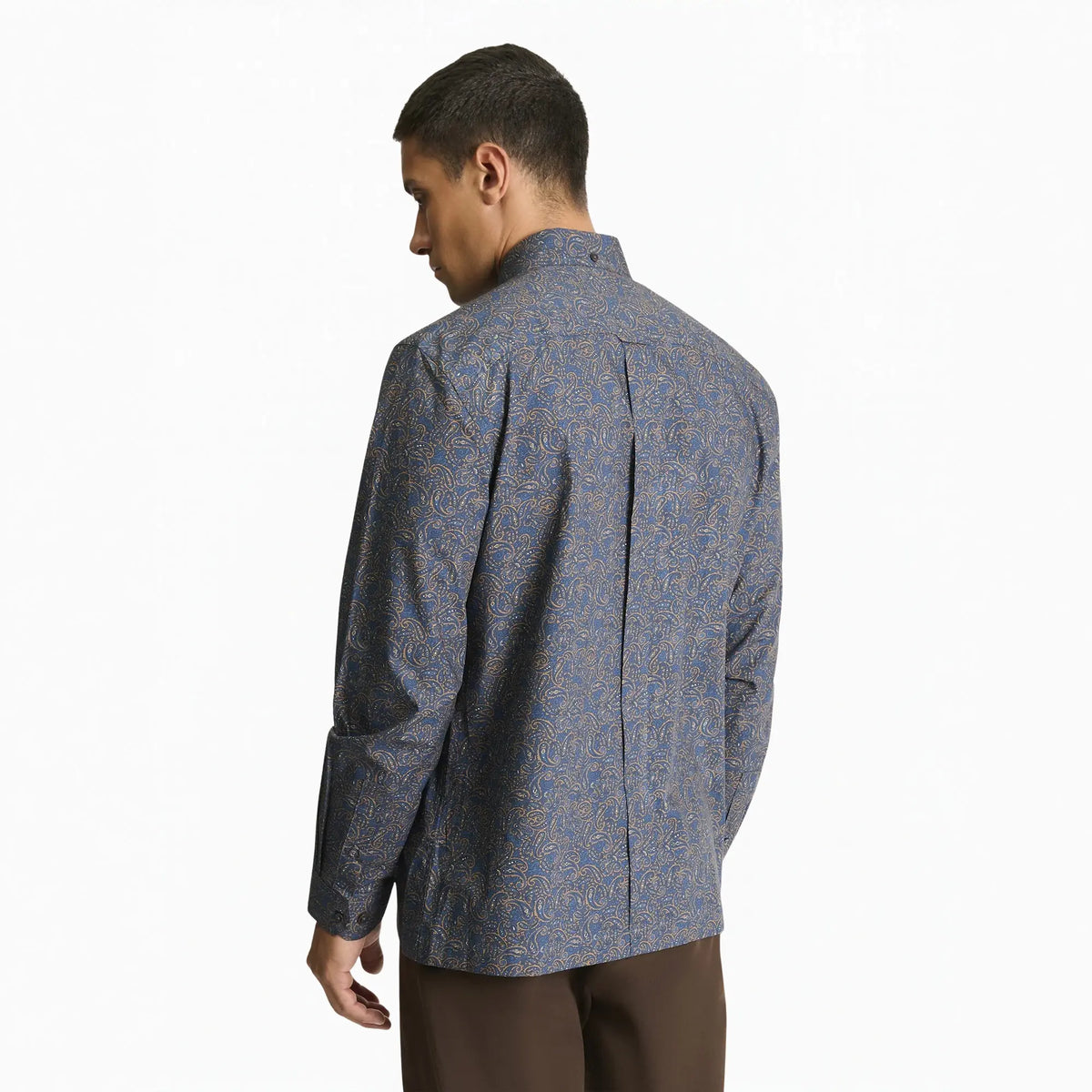 Buy Ben Sherman Navy Long Sleeve Paisley Print Shirt | Overshirtss at Woven Durham