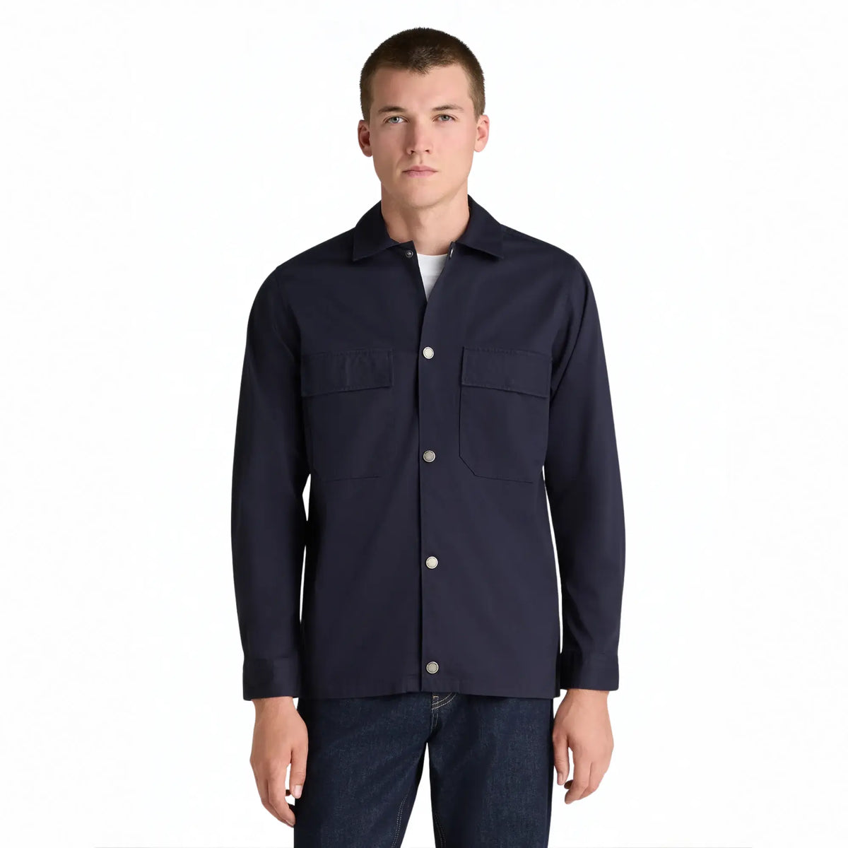 Buy Remus Uomo Navy Paolo Overshirt | Overshirtss at Woven Durham