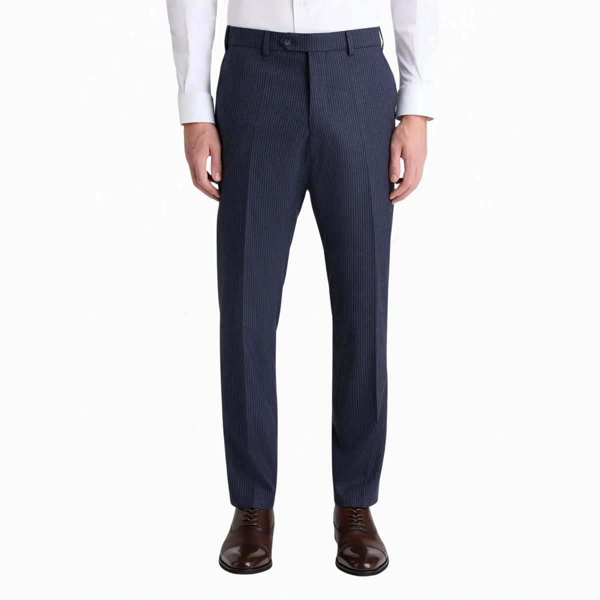 Buy Remus Uomo Navy Pinstripe Marino Trouser | Suit Trouserss at Woven Durham