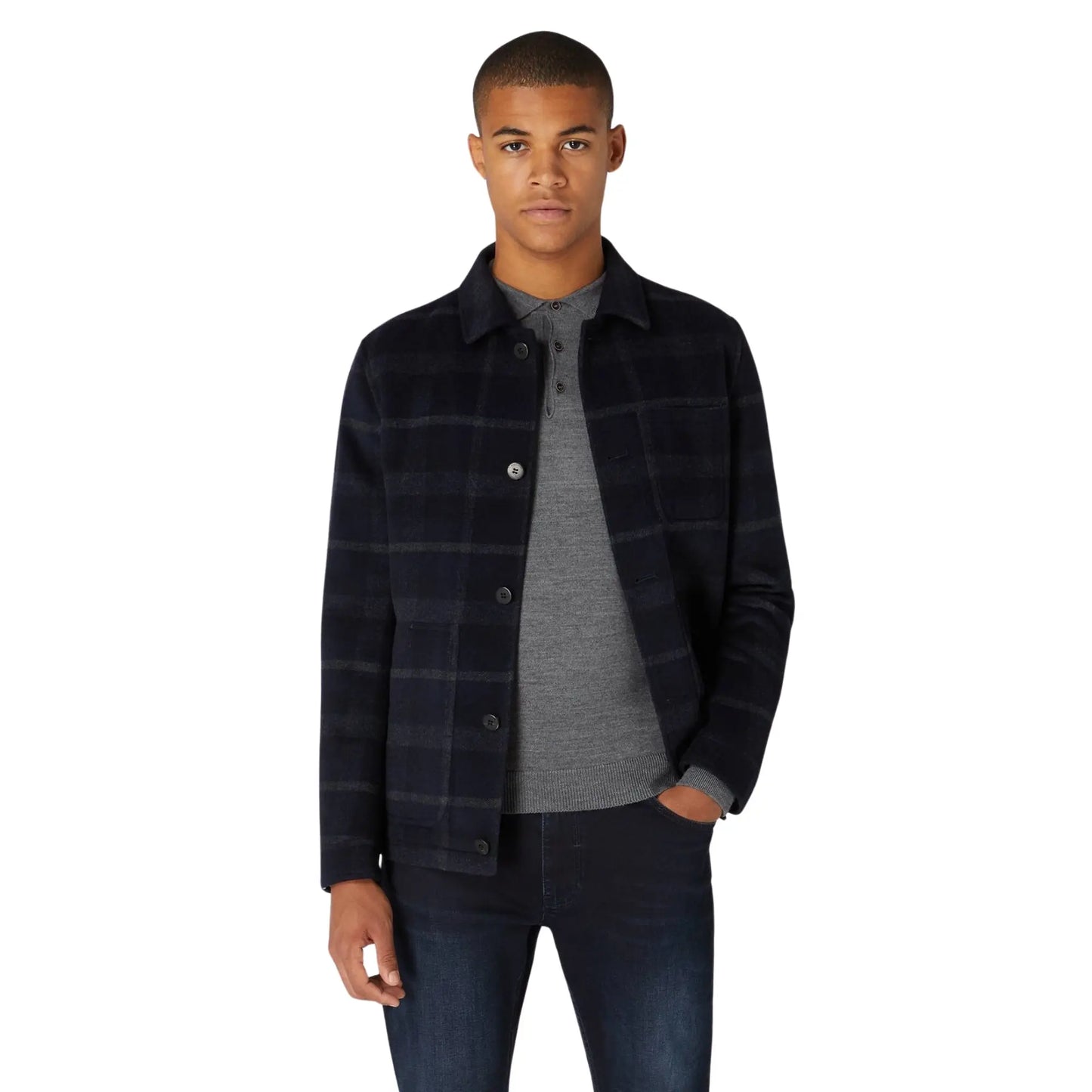 Buy Remus Uomo Navy Smith Tailored Coat | Coatss at Woven Durham