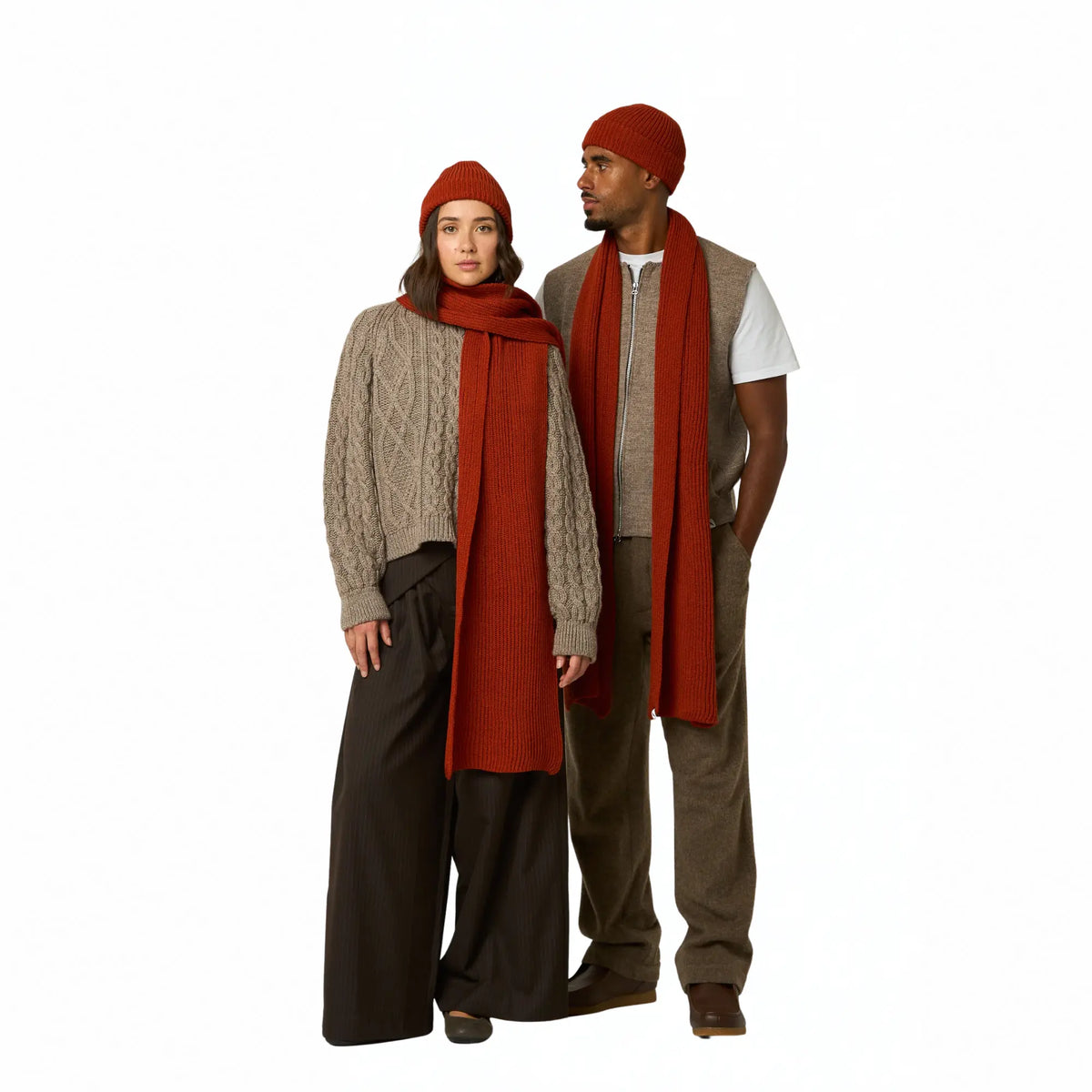 Buy Peregrine Orange Porter Ribbed Beanie | Wool Hatss at Woven Durham