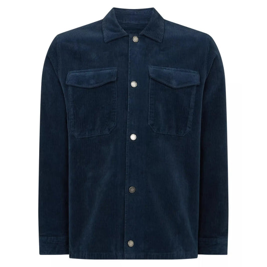Buy Remus Uomo Paolo Cord Shacket - Dark Blue | Overshirtss at Woven Durham