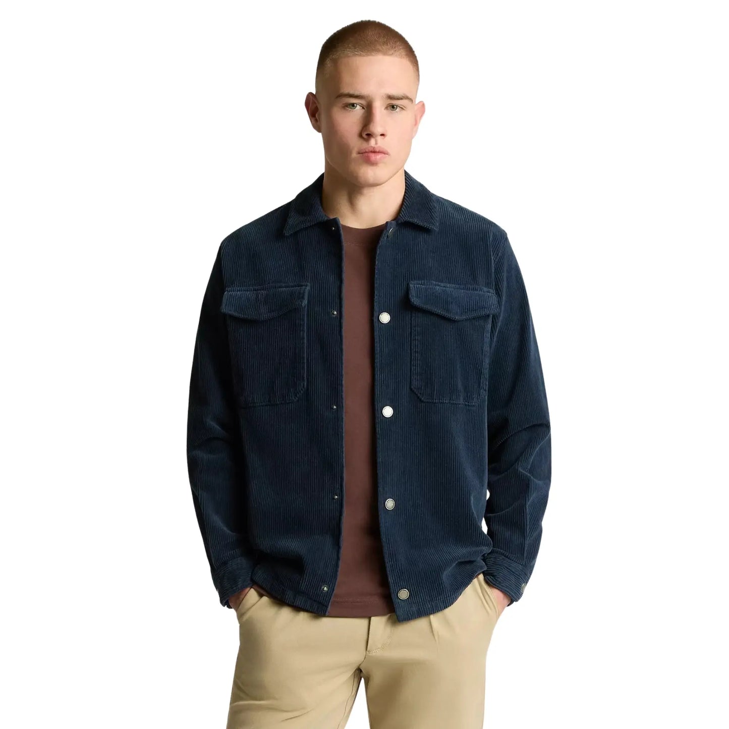 Buy Remus Uomo Paolo Cord Shacket - Dark Blue | Overshirtss at Woven Durham