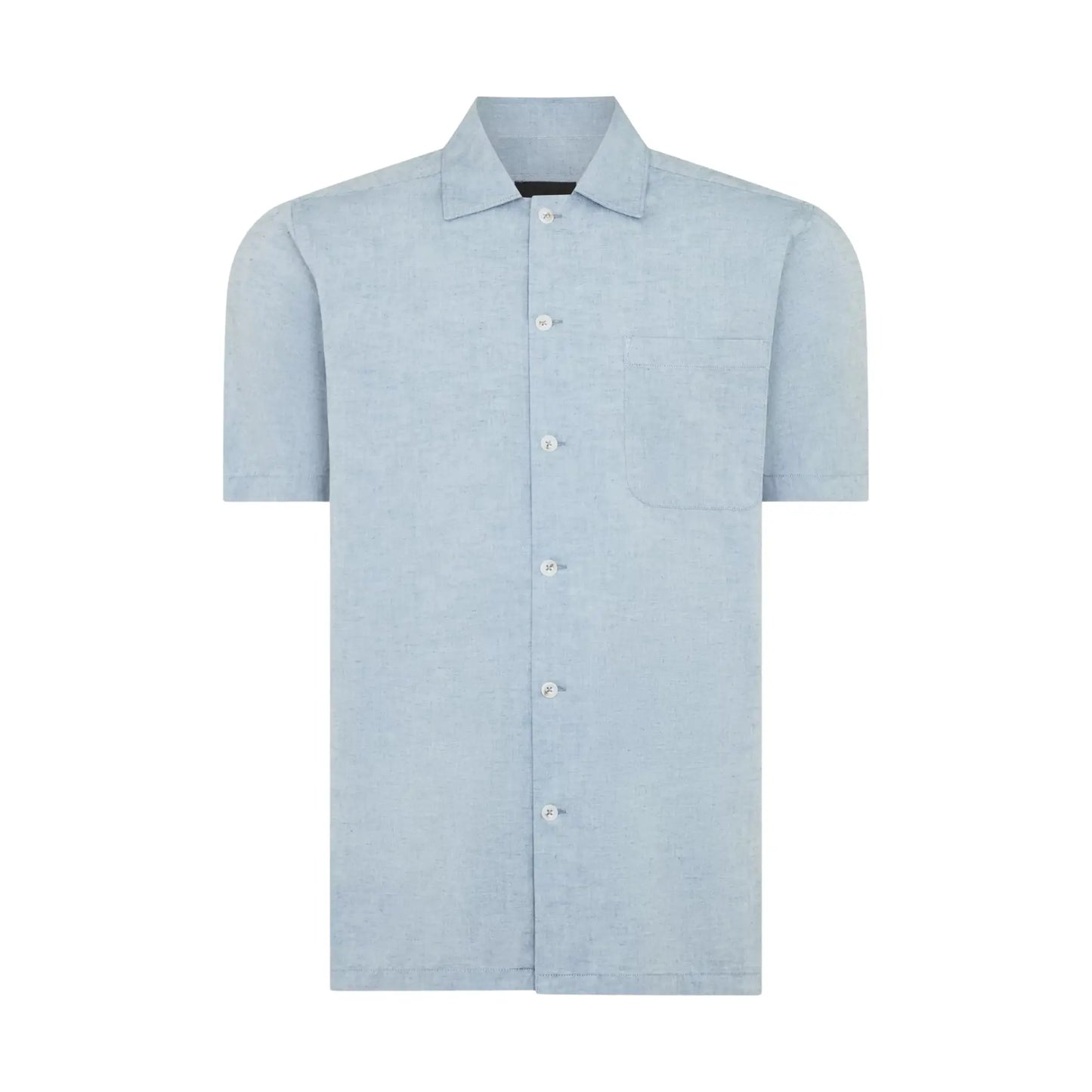 Buy Remus Uomo Paolo Denim Short Sleeve Shirt - Blue | Short-Sleeved Shirtss at Woven Durham