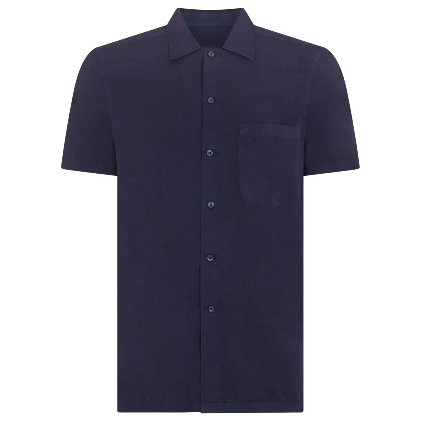 Buy Remus Uomo Paolo Tapered Short Sleeve Shirt - Navy | Short-Sleeved Shirtss at Woven Durham