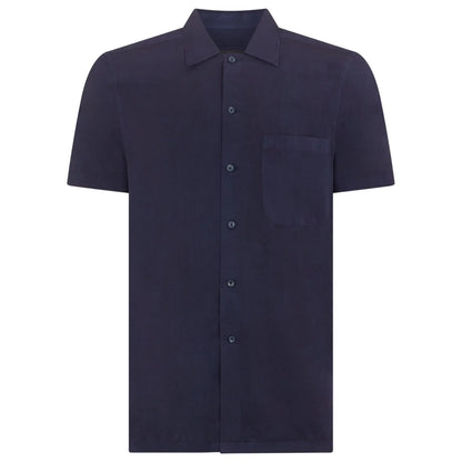 Buy Remus Uomo Paolo Tapered Short Sleeve Shirt - Navy | Short-Sleeved Shirtss at Woven Durham