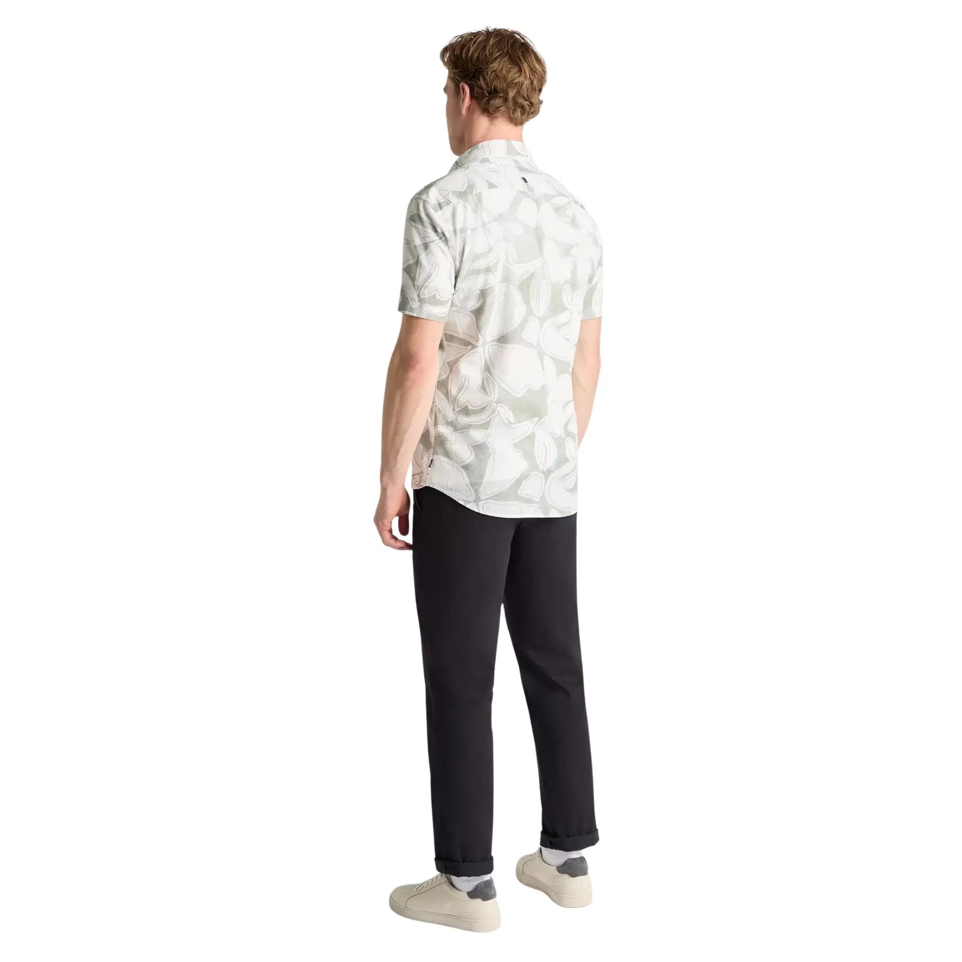 Buy Remus Uomo Parker Print Short Sleeve Shirt - Stone | Short-Sleeved Shirtss at Woven Durham