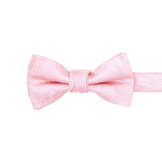 Buy L.A. Smith Pink Wedding Paisley Bow Tie | Pre-Tied Bow Tiess at Woven Durham