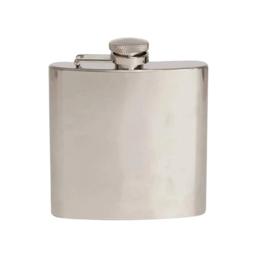 Buy David Aster Plain Stainless Steel Hip Flask - Silver | Hip Flaskss at Woven Durham