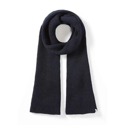 Buy Peregrine Porter Navy Ribbed Scarf | Scarvess at Woven Durham