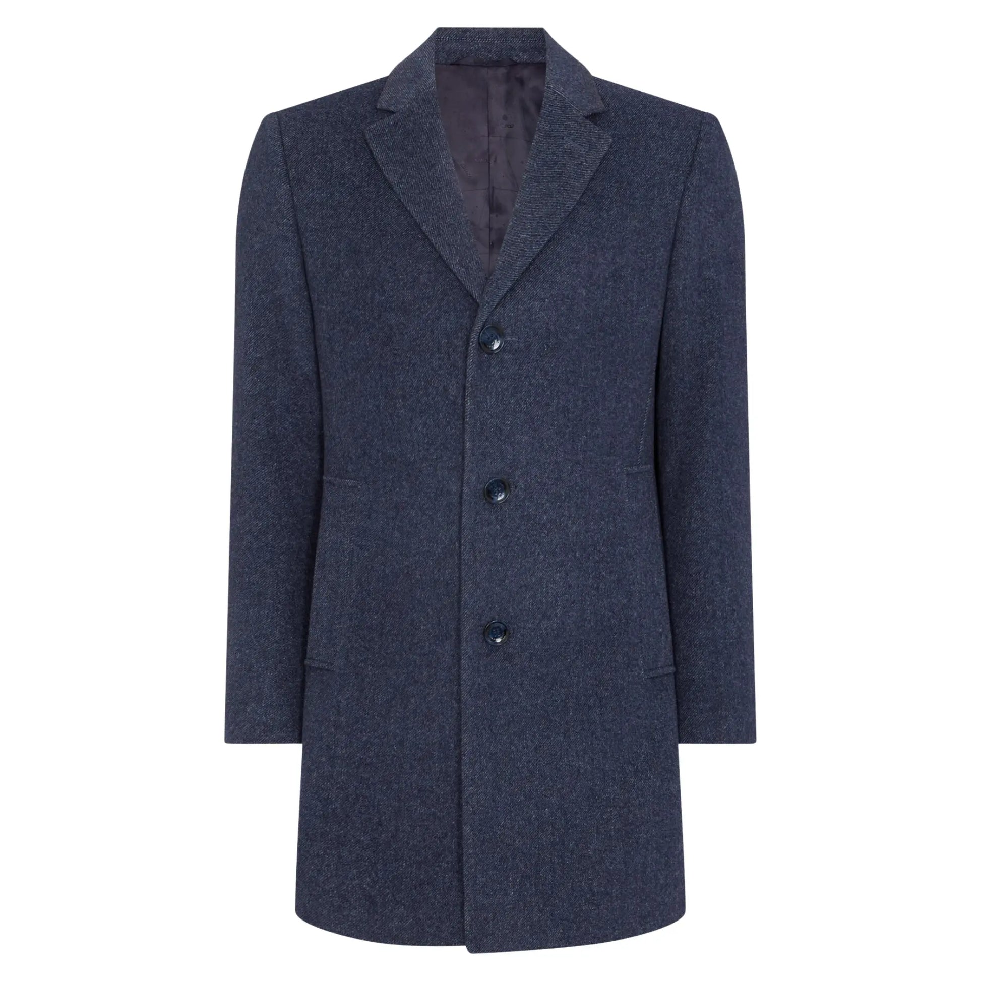 Buy Remus Uomo Quinn Twill Overcoat - Navy | Coatss at Woven Durham