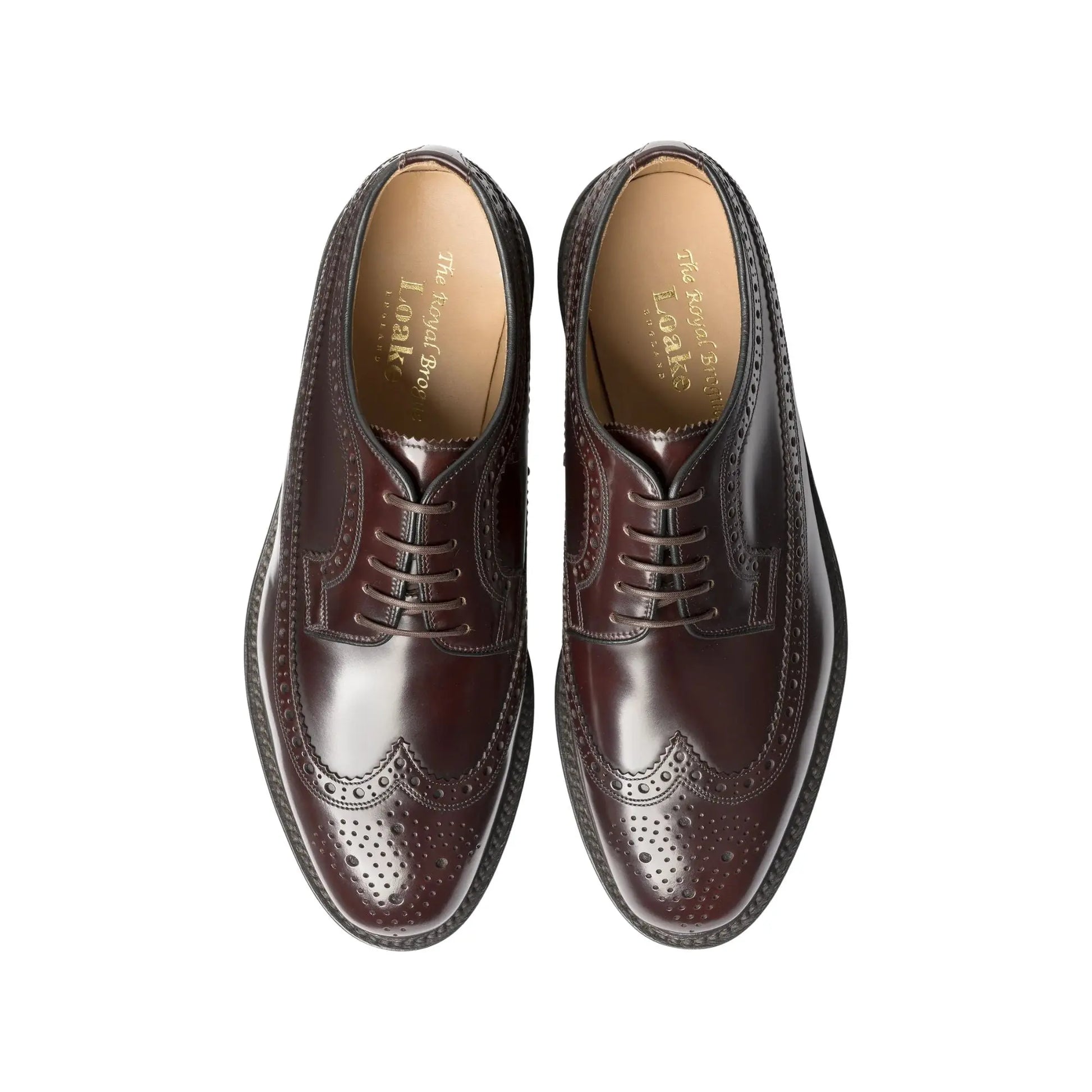 Buy Loake Royal Burgundy Polished Brogue | Brogue Shoess at Woven Durham