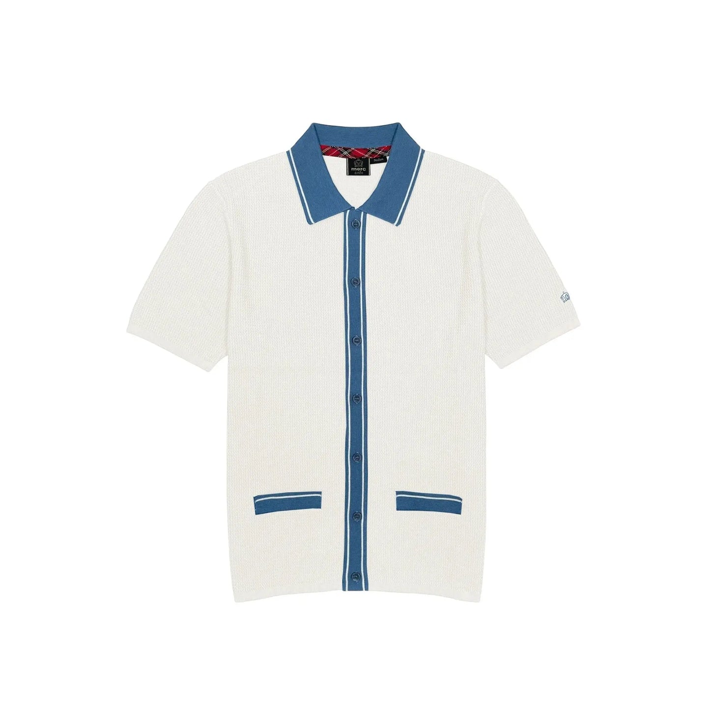 Buy Merc London Salop Knitted Polo - Vanilla | Short-Sleeved Polo Shirtss at Woven Durham