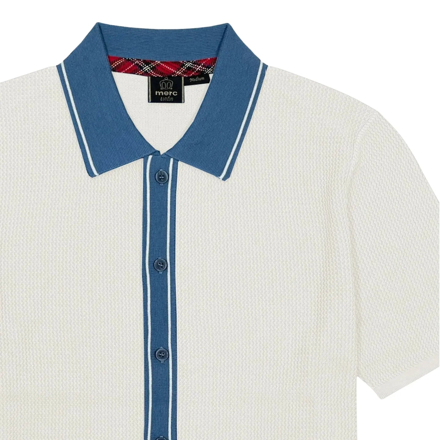 Buy Merc London Salop Knitted Polo - Vanilla | Short-Sleeved Polo Shirtss at Woven Durham