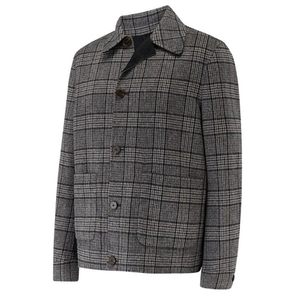 Buy Guards London Scott Reversible Wool Blend Jacket - Black/Black Check | Blazerss at Woven Durham