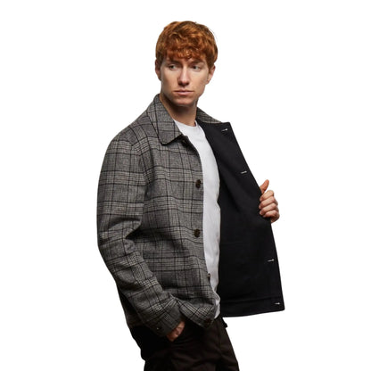 Buy Guards London Scott Reversible Wool Blend Jacket - Black/Black Check | Blazerss at Woven Durham