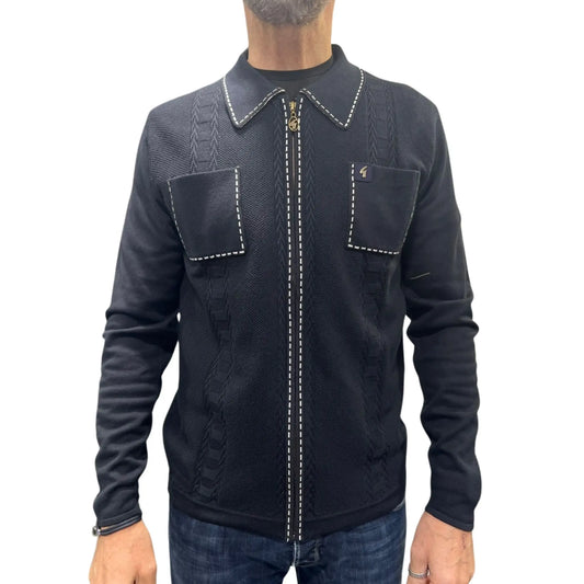 Buy Gabicci Vintage Serge Navy Zip-Up Cardigan | Cardiganss at Woven Durham