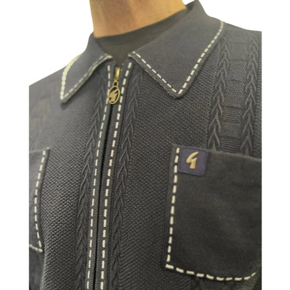 Buy Gabicci Vintage Serge Navy Zip-Up Cardigan | Cardiganss at Woven Durham