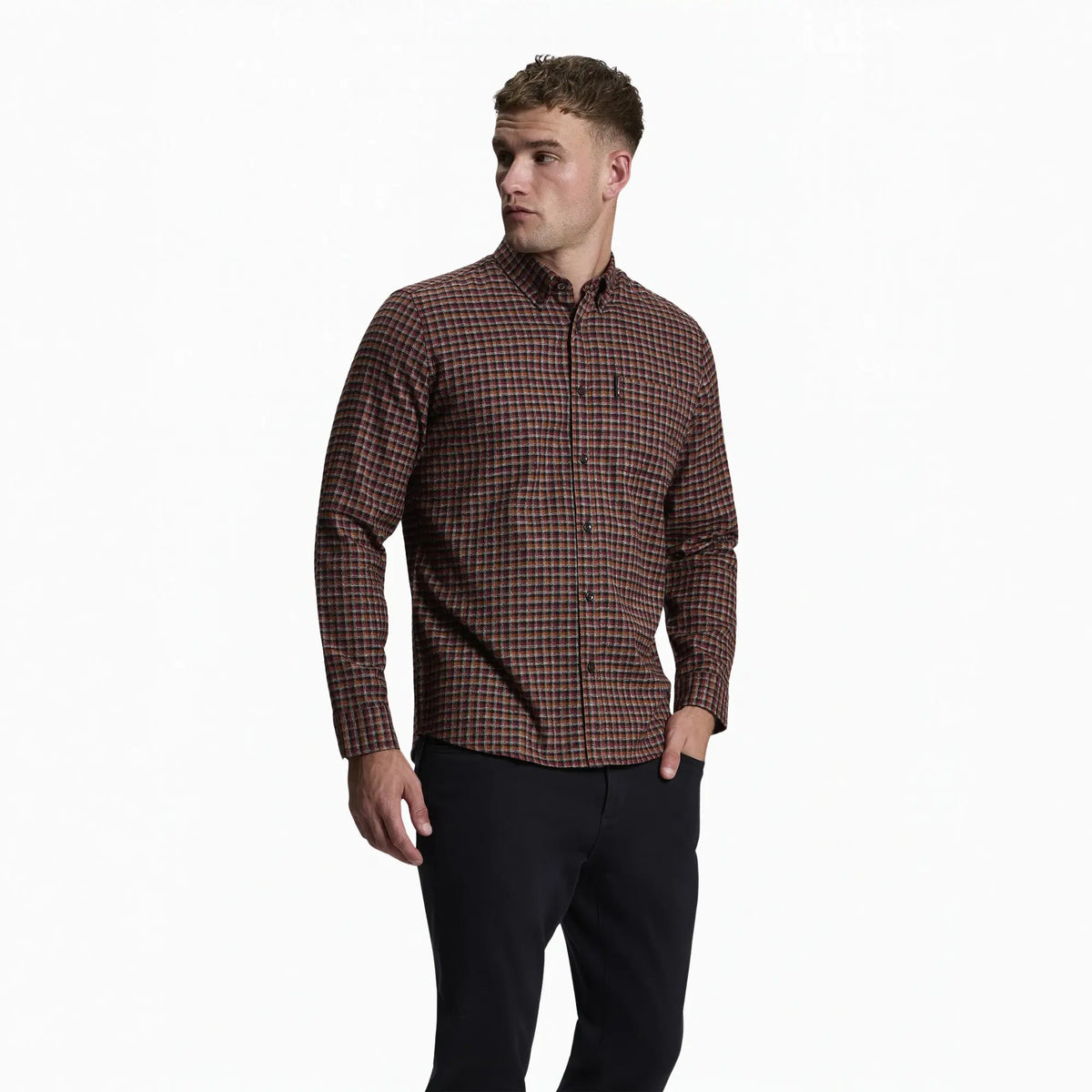 Buy Ben Sherman Sienna Long Sleeve Abstract Check Shirt | Overshirtss at Woven Durham