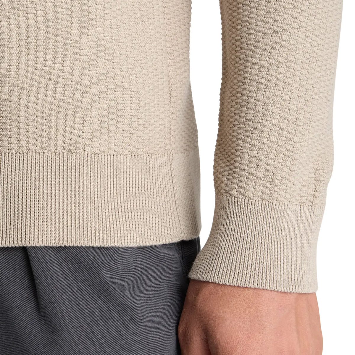 Buy Remus Uomo Stone Textured Long Sleeve Jumper | Crew-Neck Jumperss at Woven Durham