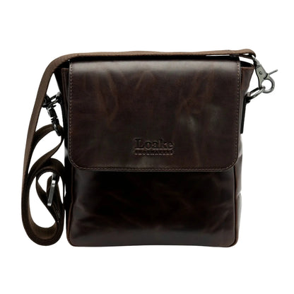 Buy Loake Stratford Dark Brown Calf Cross Body Bag | Bags & Satchelss at Woven Durham