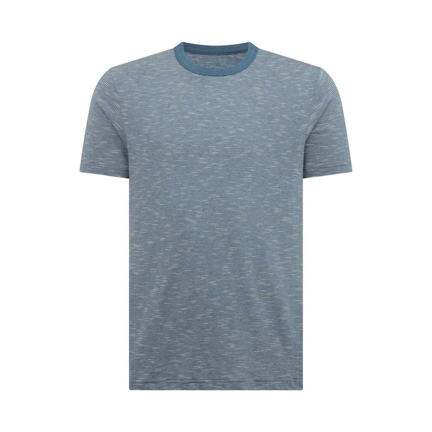 Buy Remus Uomo Stripe Crew-Neck T-Shirt - Blue | T-Shirtss at Woven Durham