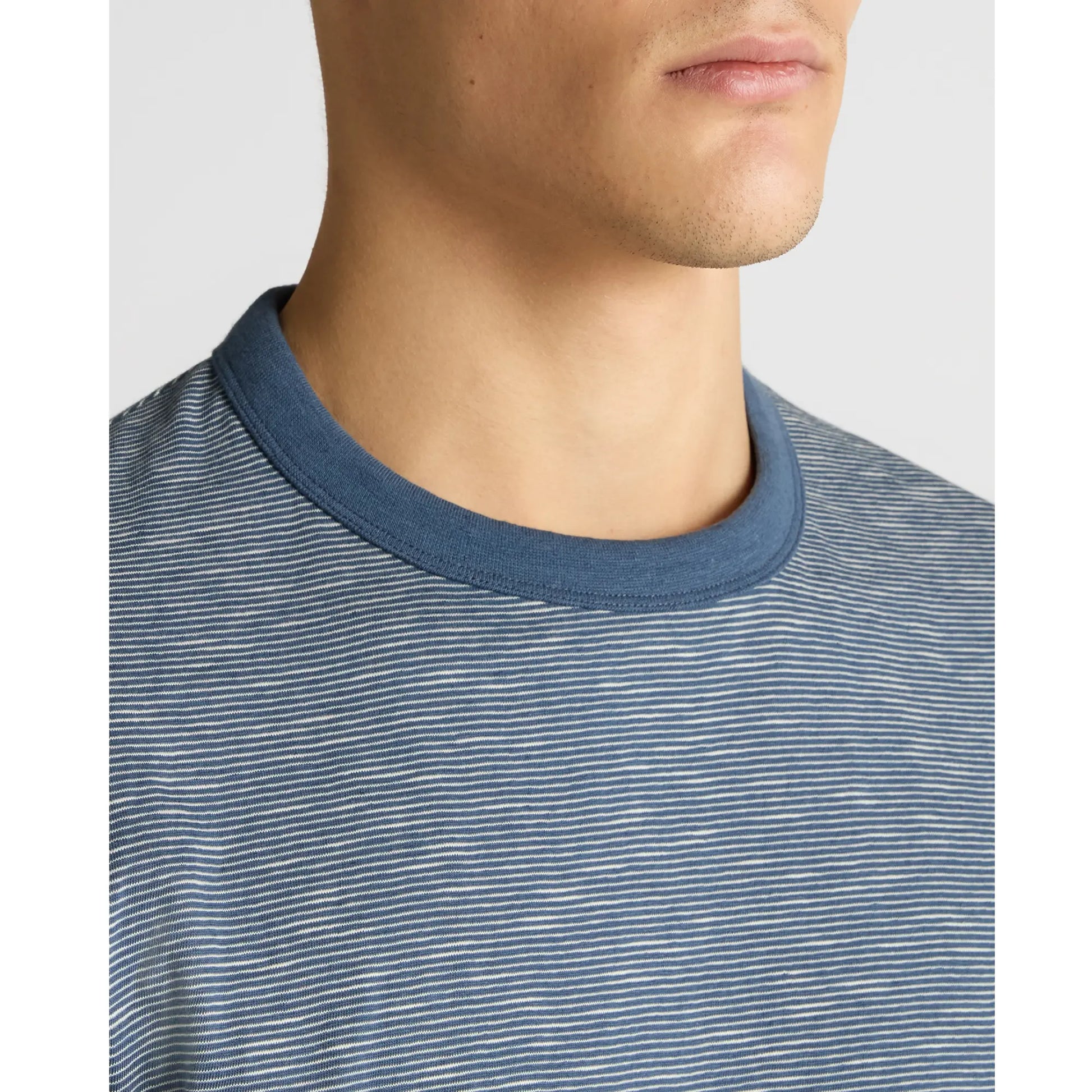 Buy Remus Uomo Stripe Crew-Neck T-Shirt - Blue | T-Shirtss at Woven Durham