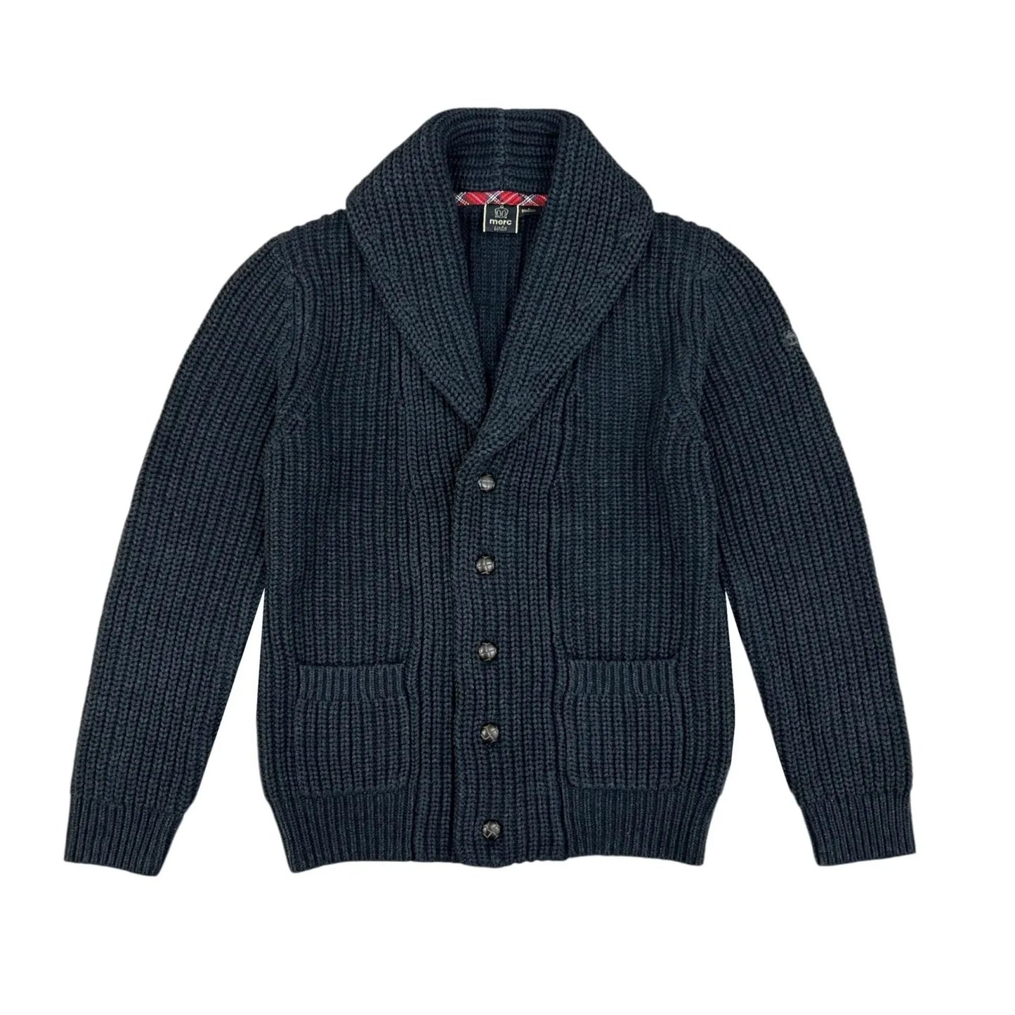 Buy Merc London Tampere Shawl Collar Cardigan - Charcoal | Cardiganss at Woven Durham