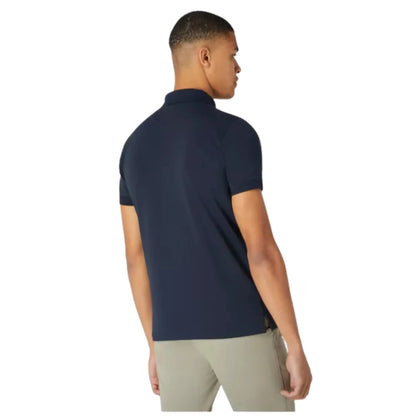 Buy Remus Uomo Textured Collar Stretch Polo Shirt - Navy | Short-Sleeved Polo Shirtss at Woven Durham