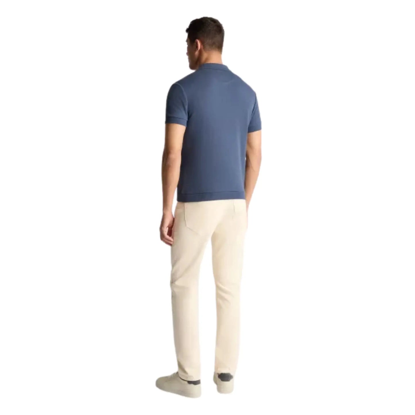 Buy Remus Uomo Textured Polo - Navy | Short-Sleeved Polo Shirtss at Woven Durham
