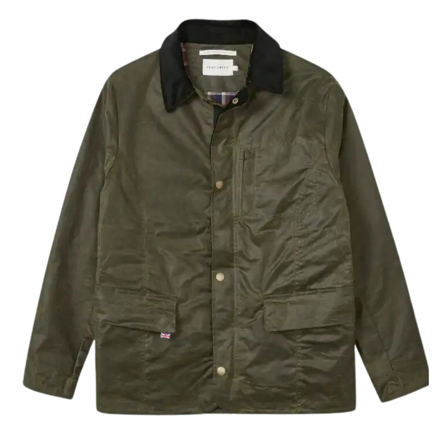 Buy Peregrine Wax Clifton Olive Jacket | Zip-Up Jumperss at Woven Durham