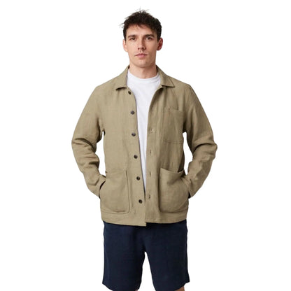 Buy Peregrine Windsor Linen Shacket - Sage | Overshirtss at Woven Durham