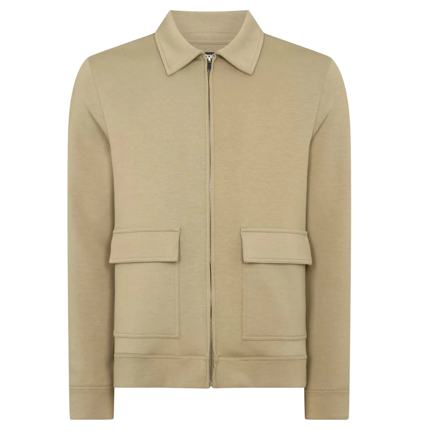 Buy Remus Uomo Zip-Thru Sweater - Beige | Crew-Neck Jumperss at Woven Durham