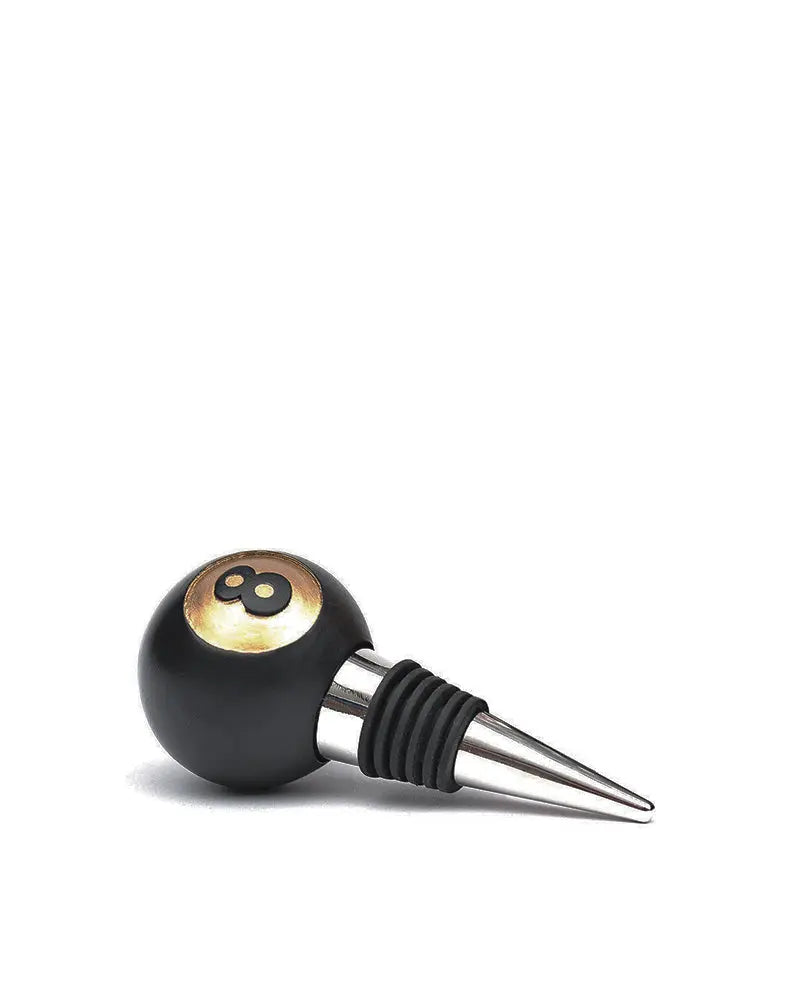 8 Ball Bottle Stop - Black / Gold Iron & Glory