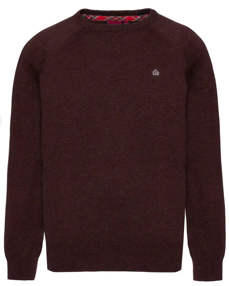 Buy Merc London Berty Knit Jumper - Burgundy | Crew-Neck Jumperss at Woven Durham