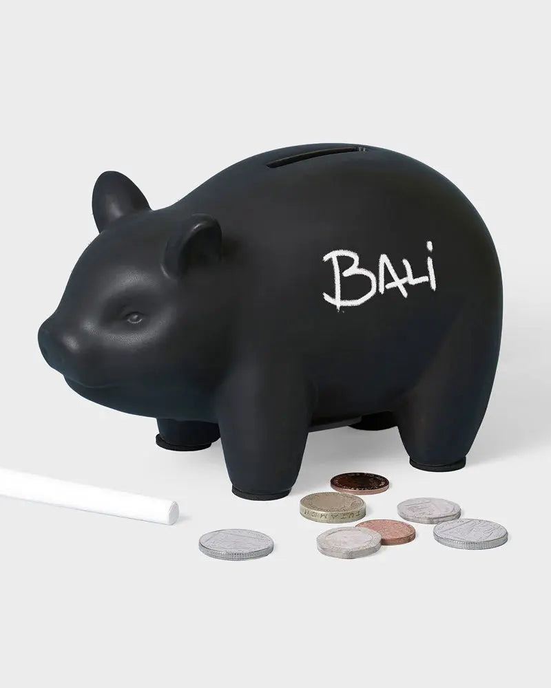 Chalkboard Piggy Bank - Black Luckies Of London