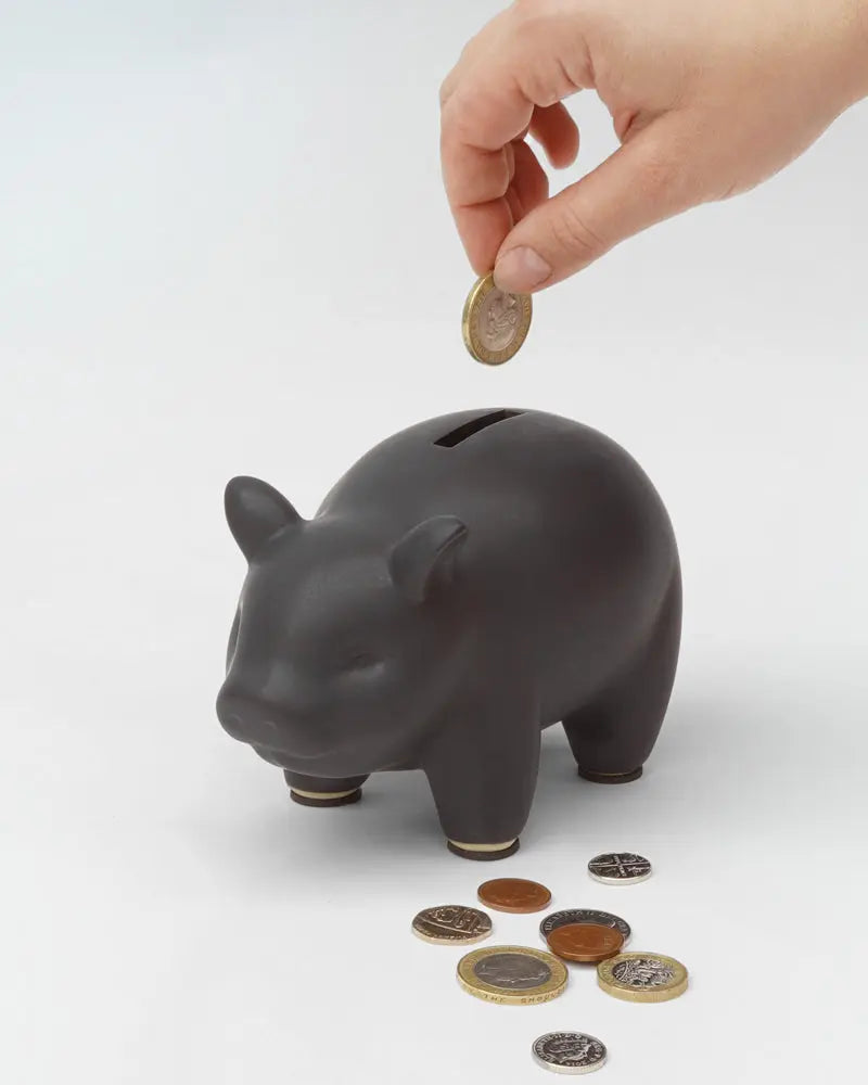 Chalkboard Piggy Bank - Black Luckies Of London