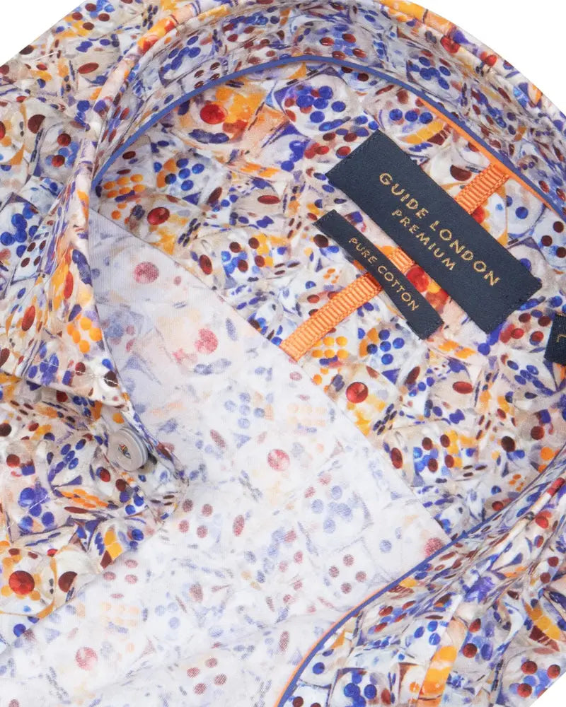 Buy Guide London Dice Print Short Sleeve Shirt - Multi | Short-Sleeved Shirtss at Woven Durham