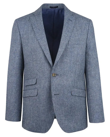 Torre Donegal Tweed Suit Jacket - Light Blue From Woven Durham