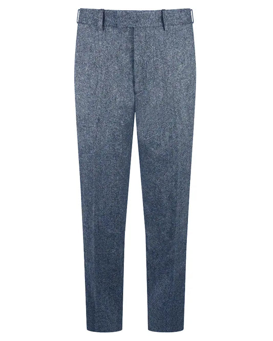 Torre Donegal Tweed Suit Trouser - Light Blue From Woven Durham