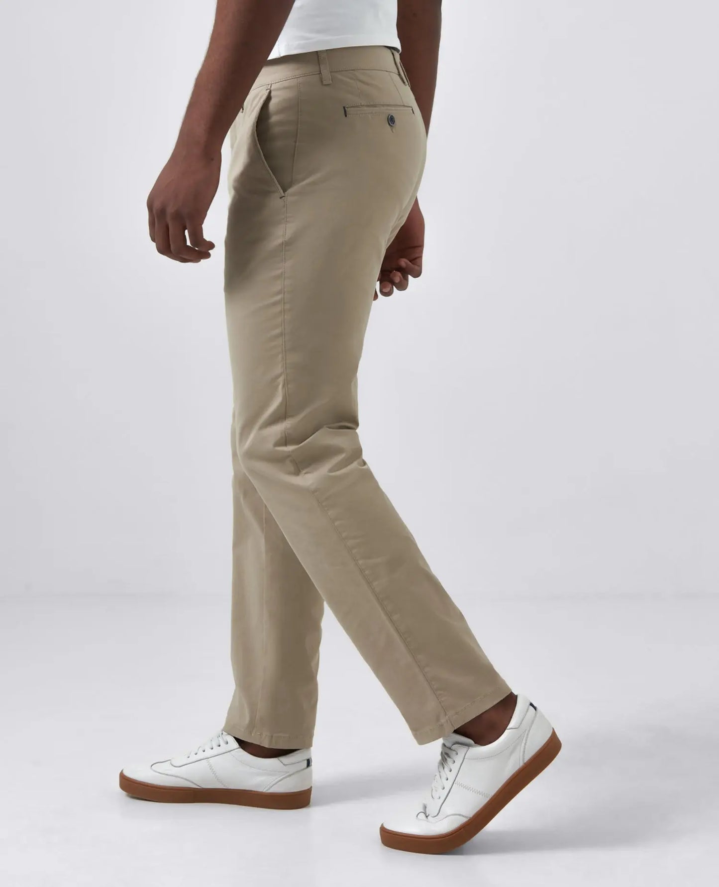 Remus Uomo Emilio Tailored Chinos - Beige From Woven Durham