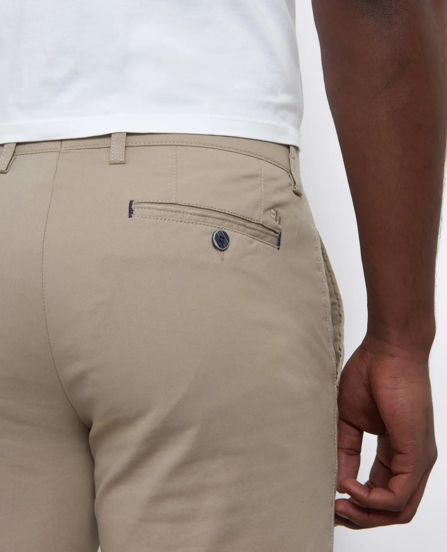 Remus Uomo Emilio Tailored Chinos - Beige From Woven Durham