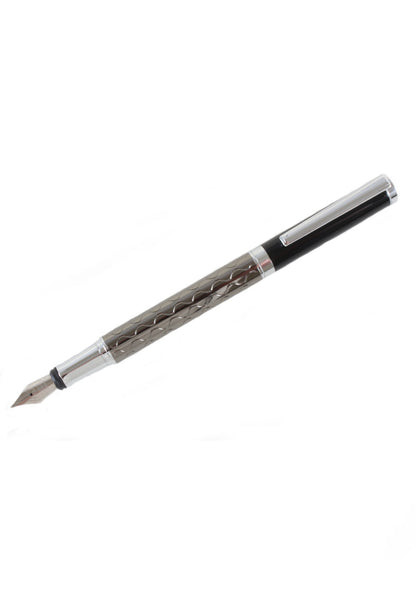 Grey & Black Wave Fountain Pen David Aster