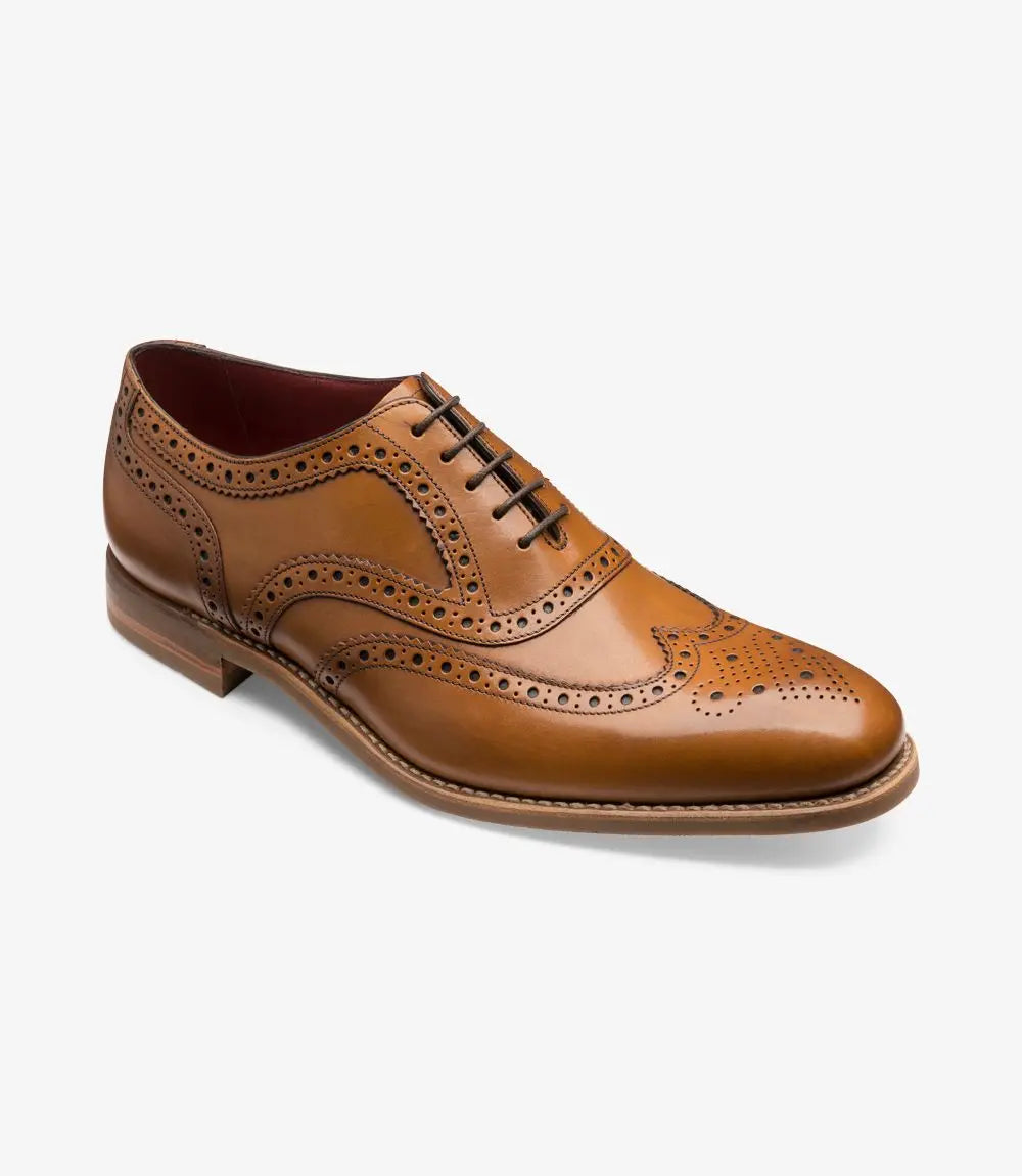 Kerridge Tan Rubber Sole Brogue Shoes Loake