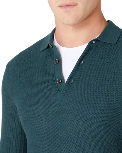 Long Sleeve Polo - Green Remus Uomo