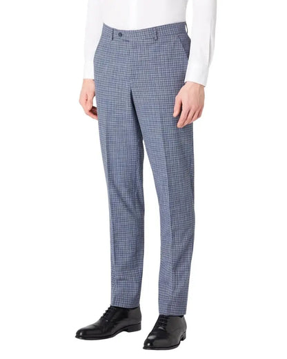 Buy Remus Uomo Lucian Check Suit Trouser - Blue | Suit Trouserss at Woven Durham