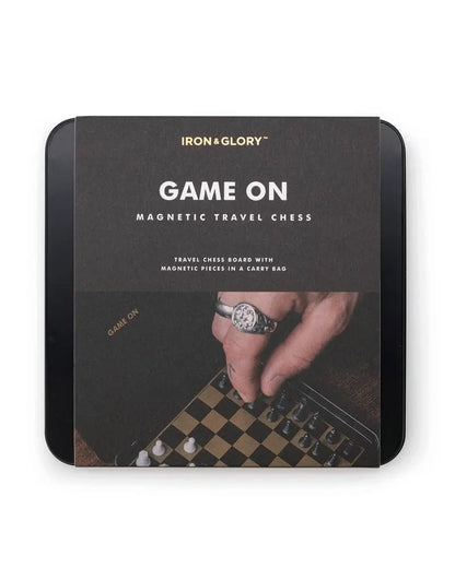 Magnetic Travel Chess - Black / Gold Iron & Glory