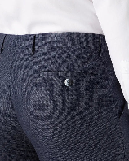 Mario Textured Suit Trouser - Navy Remus Uomo