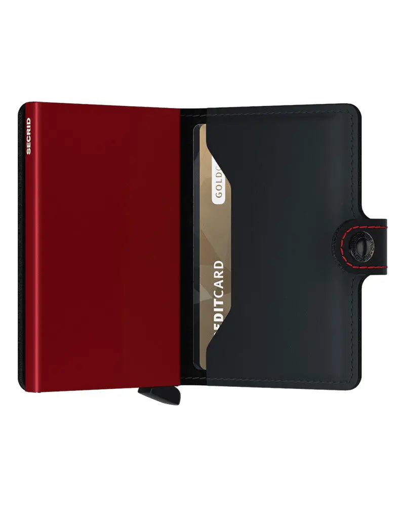 Matte Mini Wallet - Black / Red Secrid